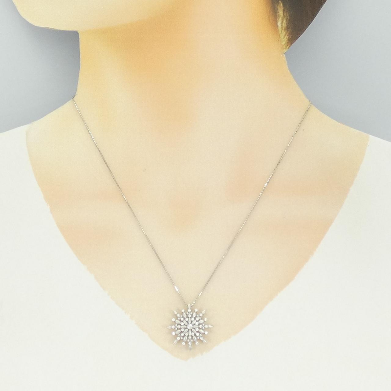 PT900/PT850 ダイヤモンド ネックレス 0.30CT