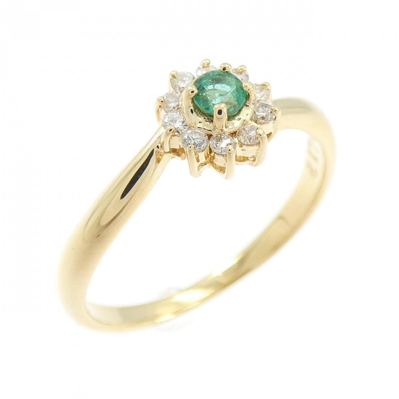 K18YG エメラルド リング