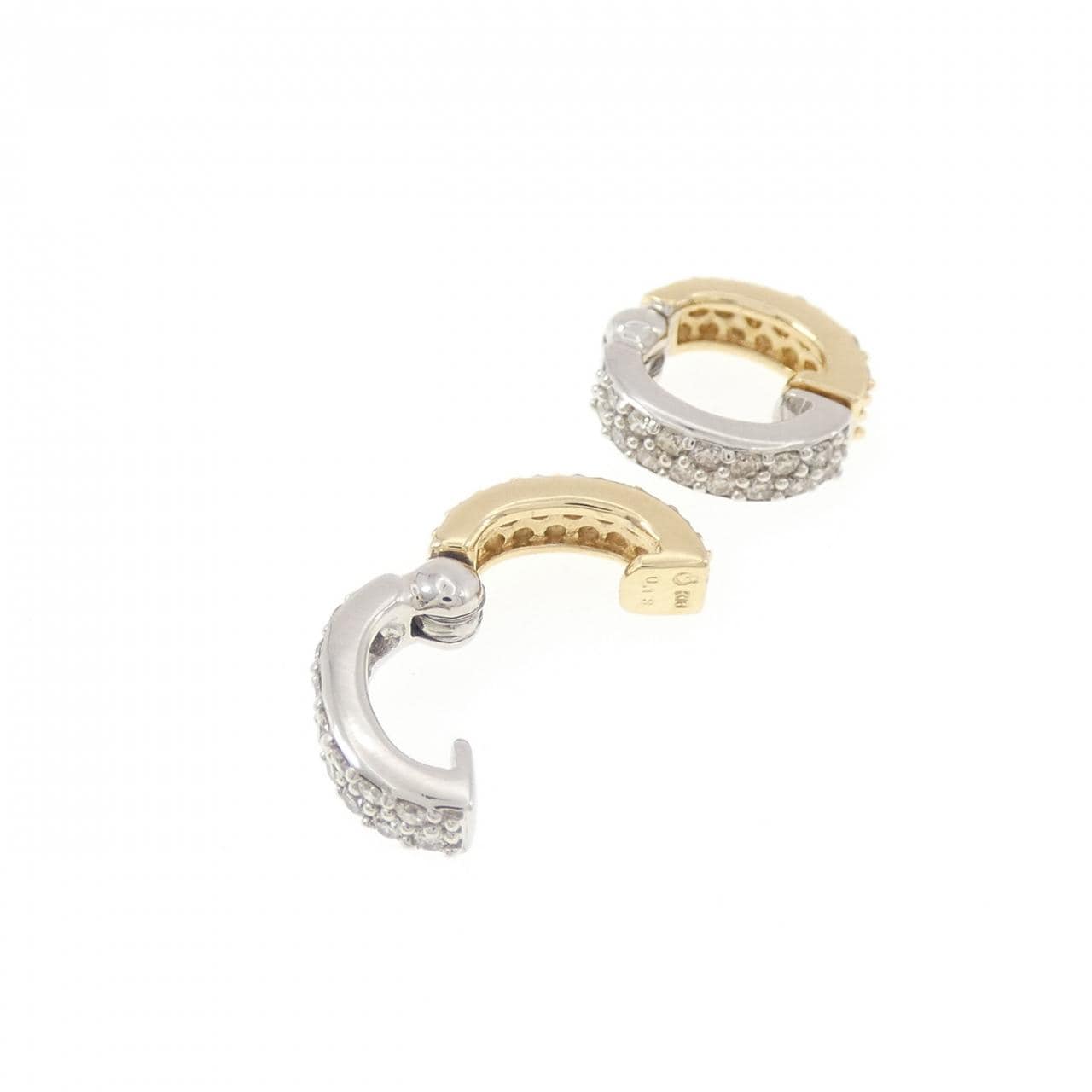 K18YG/K18WG ダイヤモンド イヤリング 0.52CT