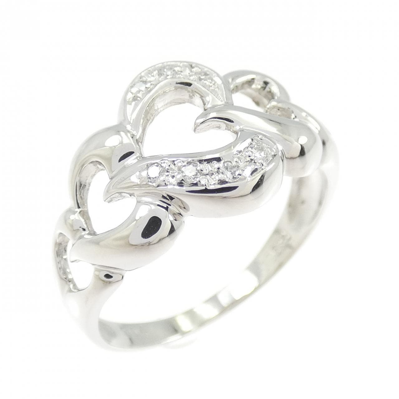 PT900 ハート ダイヤモンド リング 0.04CT