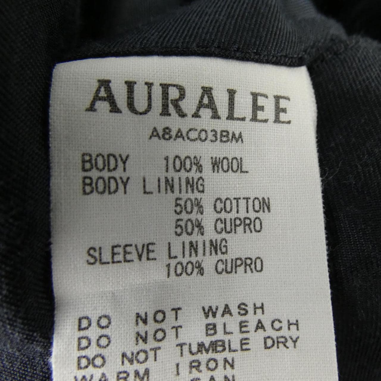 オーラリー AURALEE A8ACF03BM コート