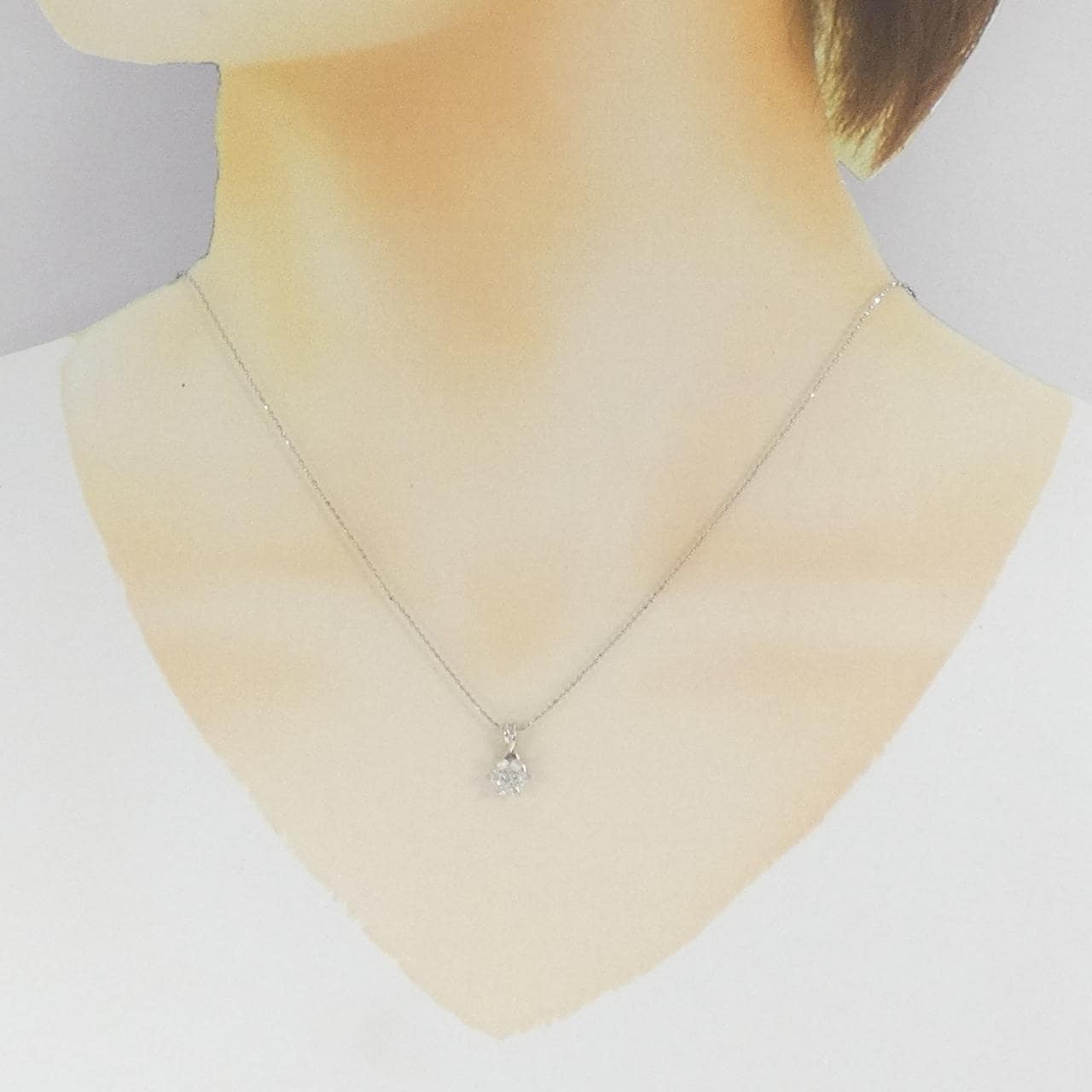 PT フラワー ダイヤモンド ネックレス 0.2CT