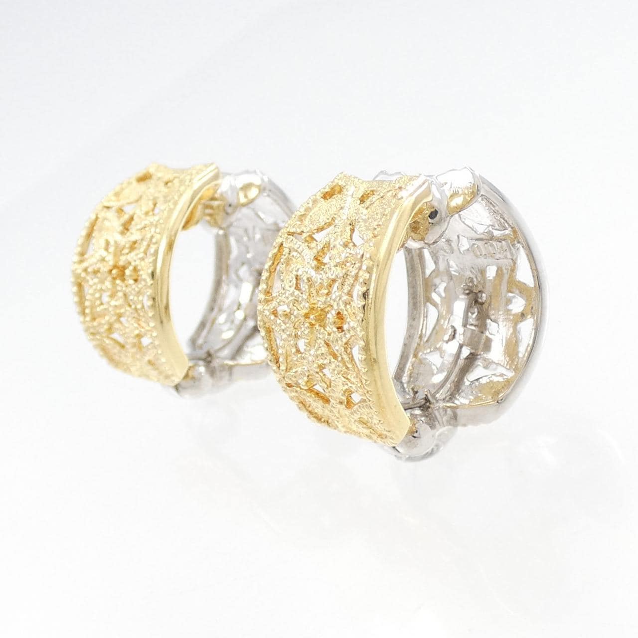 K18YG/K18WG ダイヤモンド イヤリング 0.08CT
