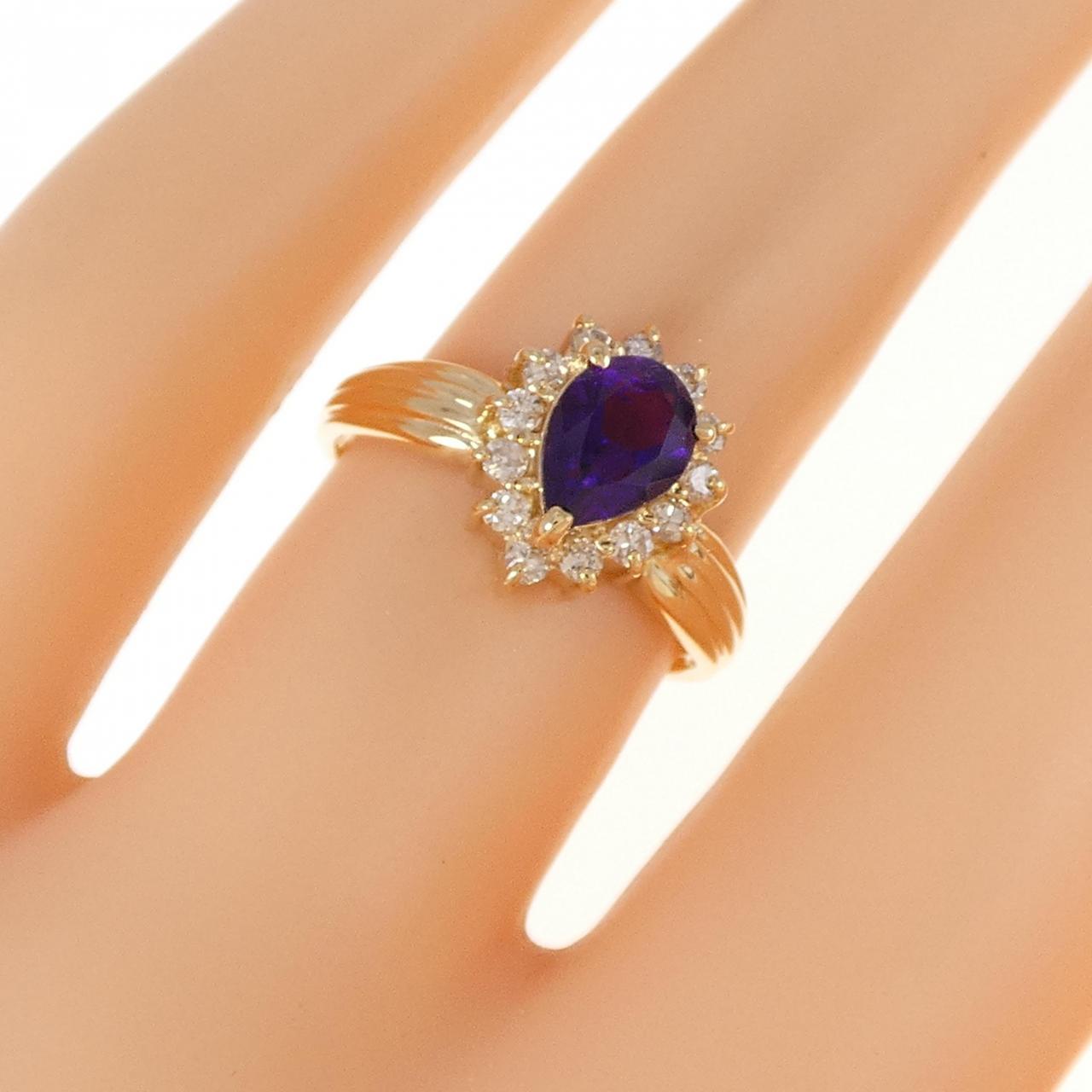 K18YG アメジスト リング 0.61CT
