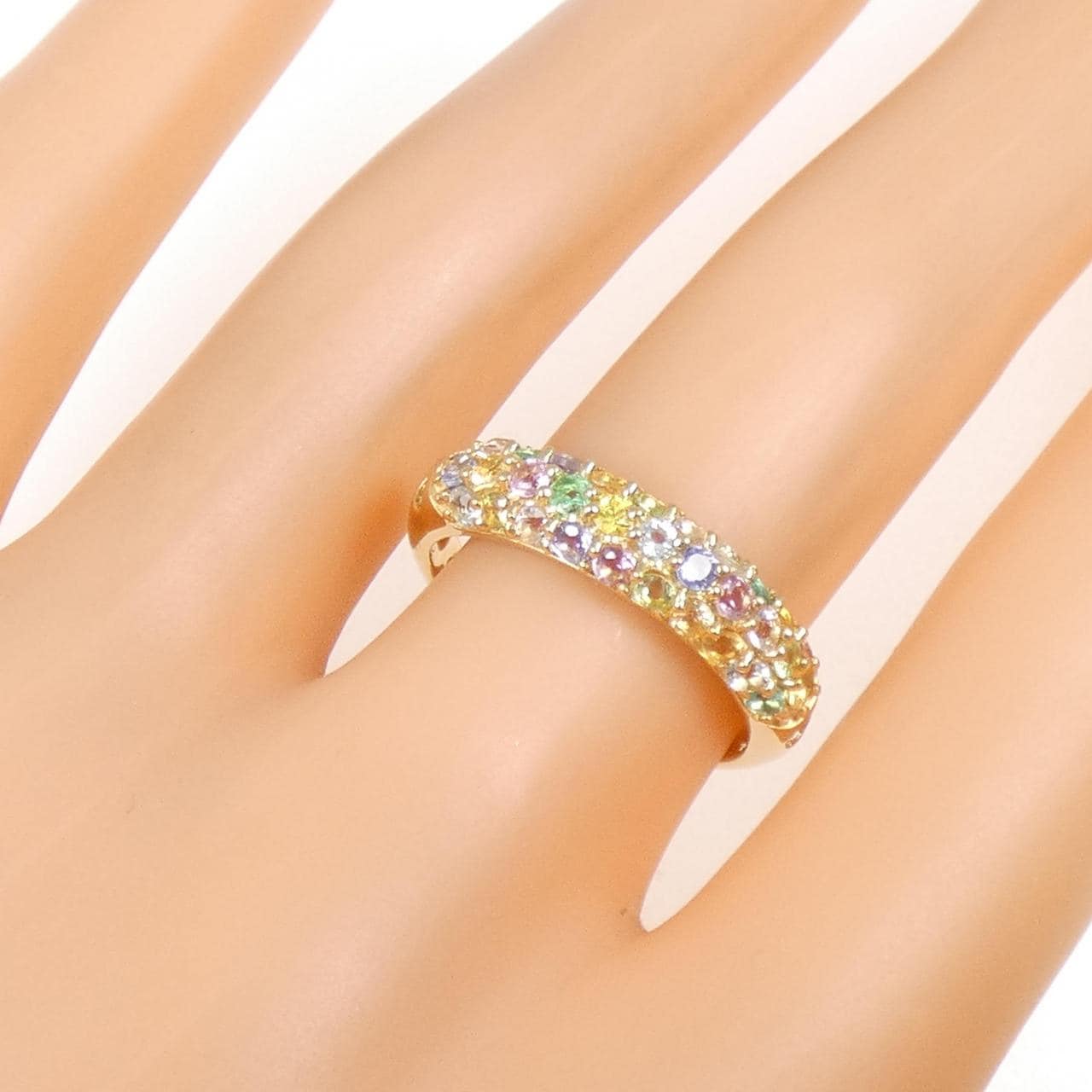 K18YG カラーストーン リング