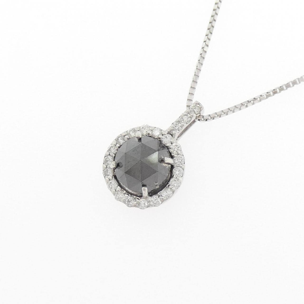 K18WG ダイヤモンド ネックレス 1.09CT