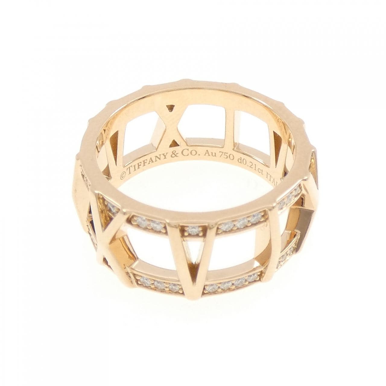 TIFFANY atlas X 開口戒指 0.21CT