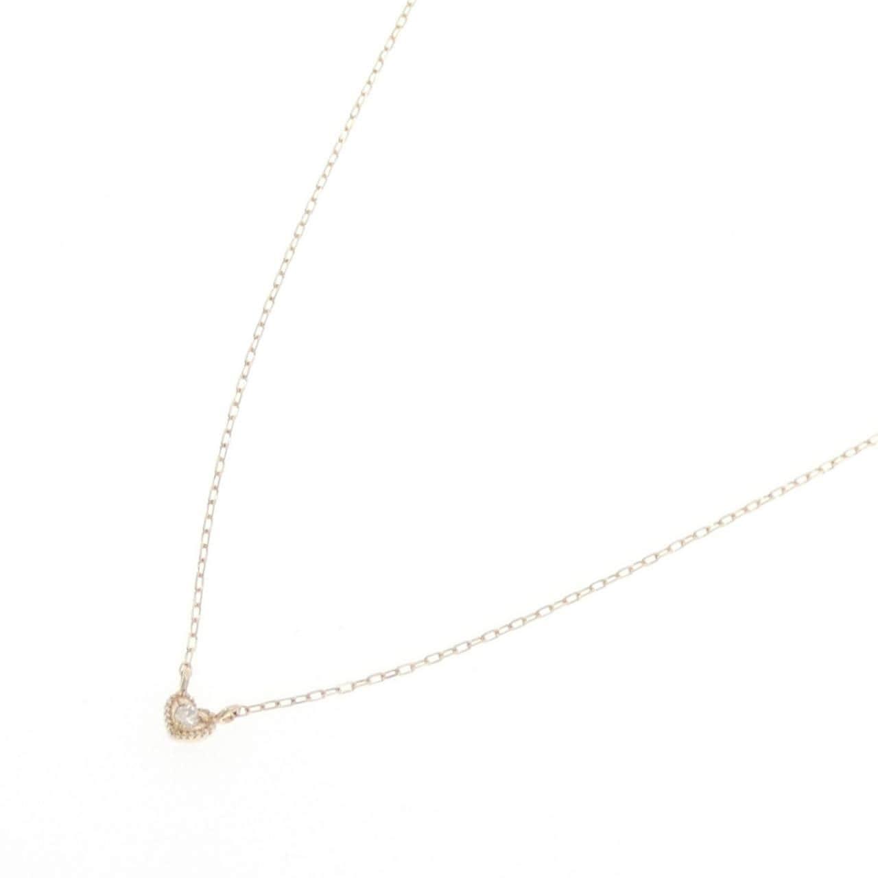 K10YG ハート ダイヤモンド ネックレス 0.01CT