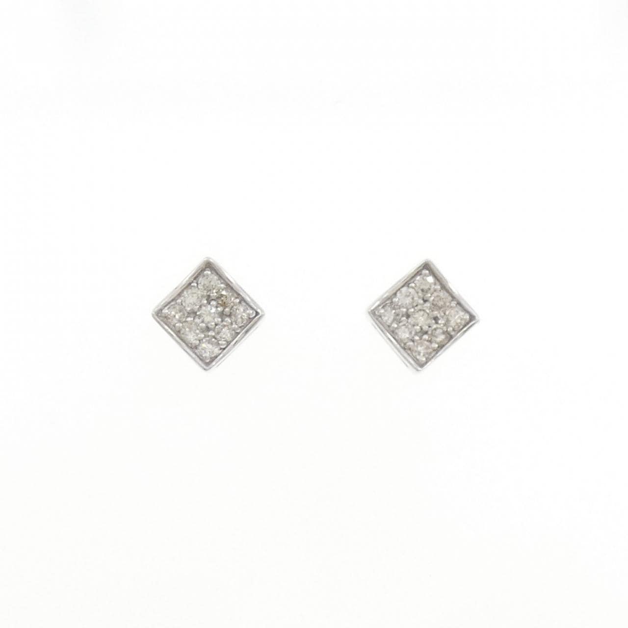 K18WG ダイヤモンド ピアス 0.30CT