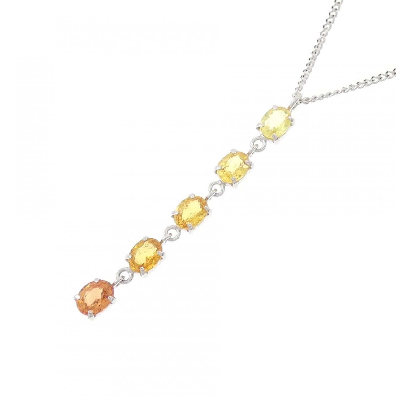 K18WG サファイヤ ネックレス 1.0CT