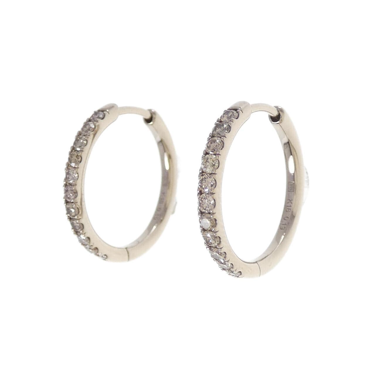 カシケイ ライン セッティング ピアス 0.38CT