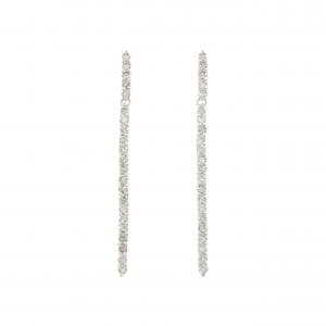 K18WG ダイヤモンド ピアス 1.0CT