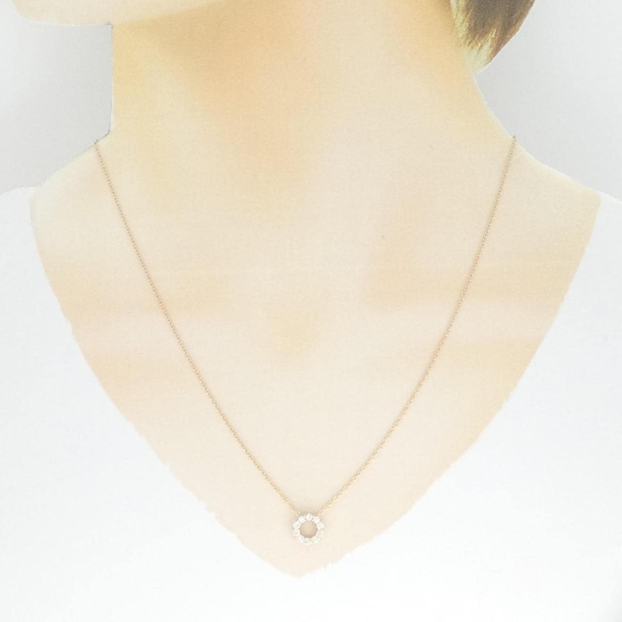 K18YG/K18PG Diamond necklace 0.33CT