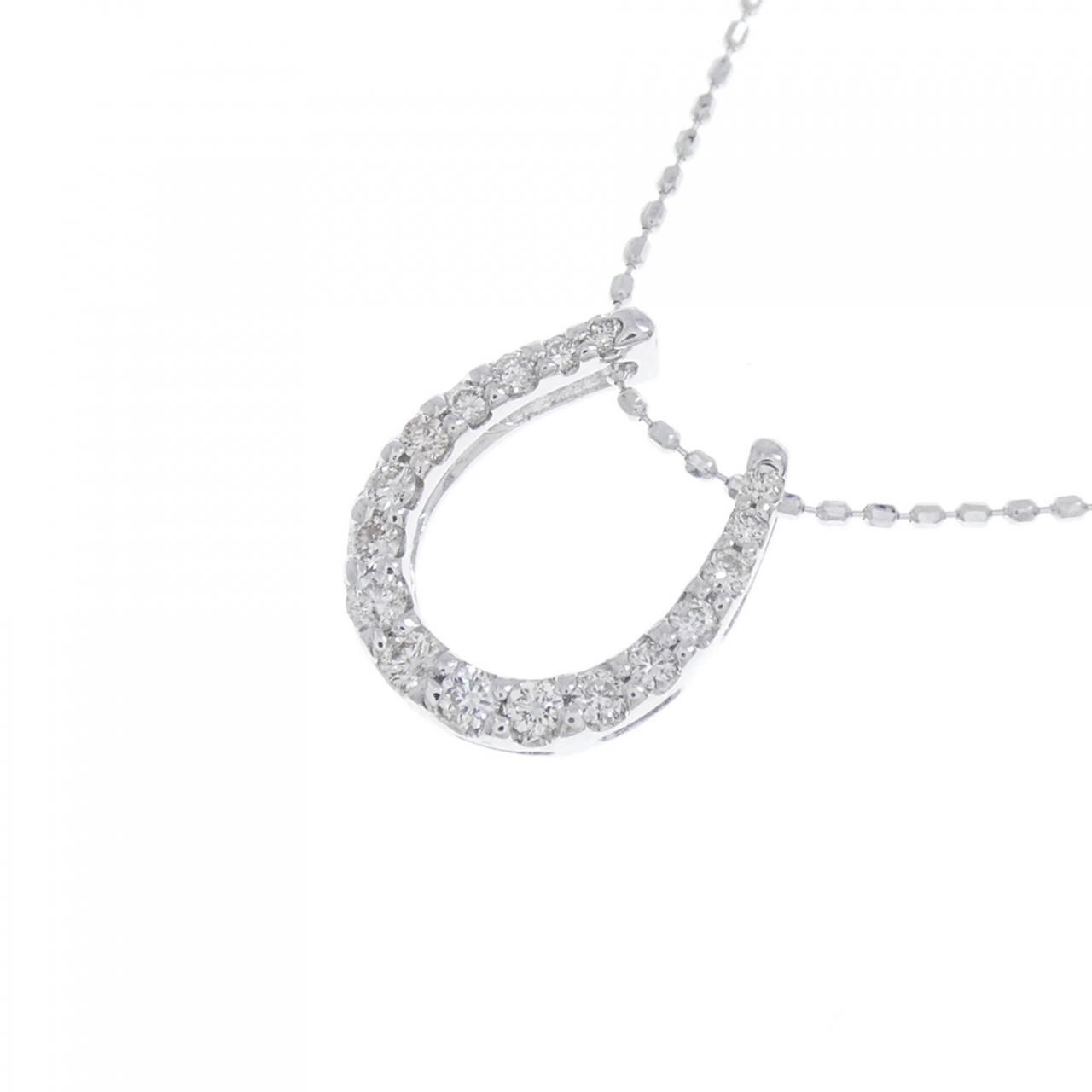 KOMEHYO|K18WG Horseshoe Diamond Necklace 0.20CT|Jewelry|Necklace