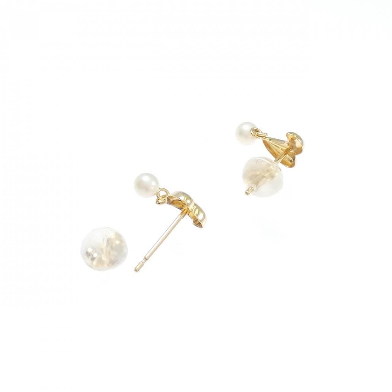 K18YG 淡水パール ピアス 3mm