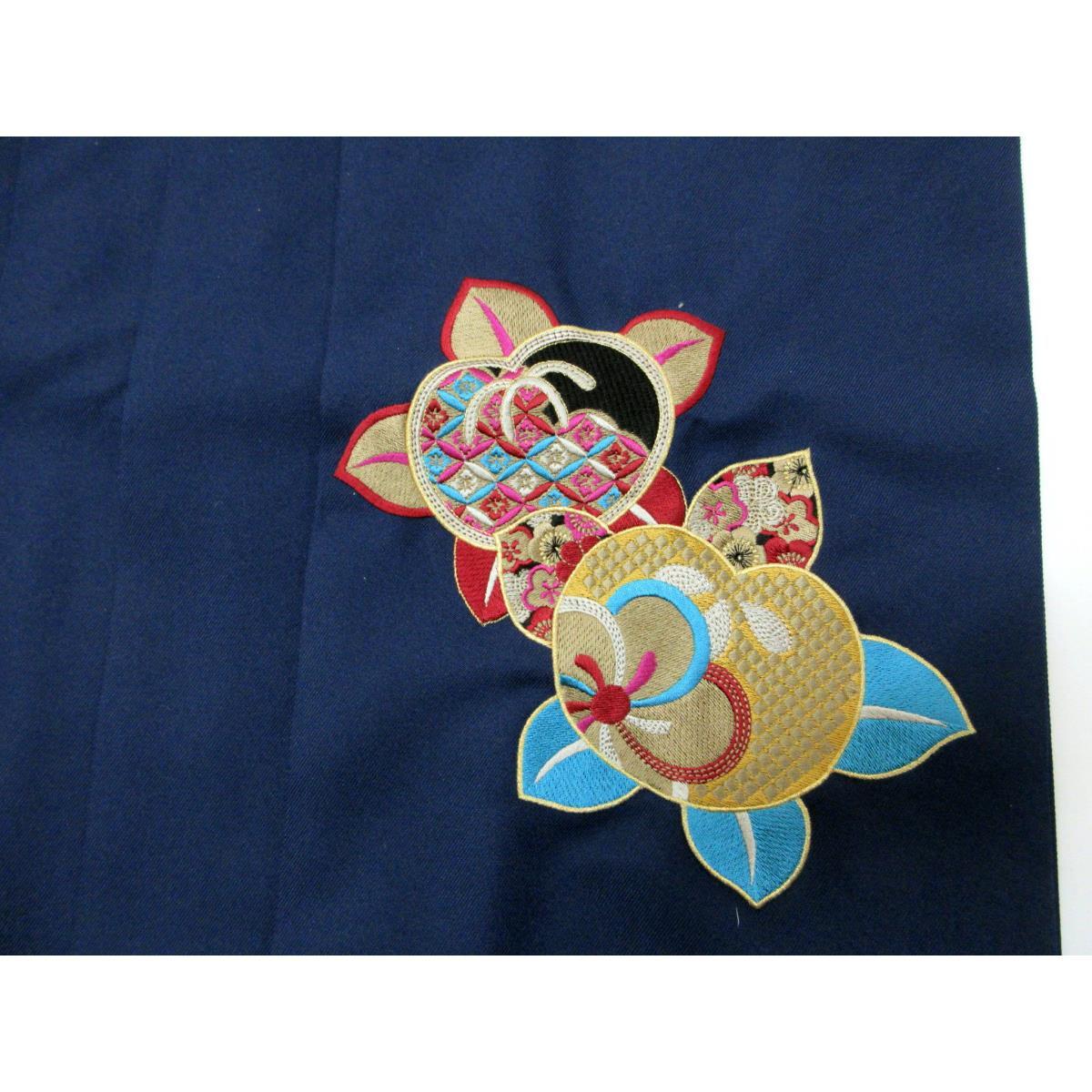 女袴　九重　刺繍入り　紐下９８ｃｍ　ＬＬサイズ