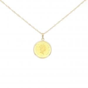 K18YG(枠) コイン ネックレス