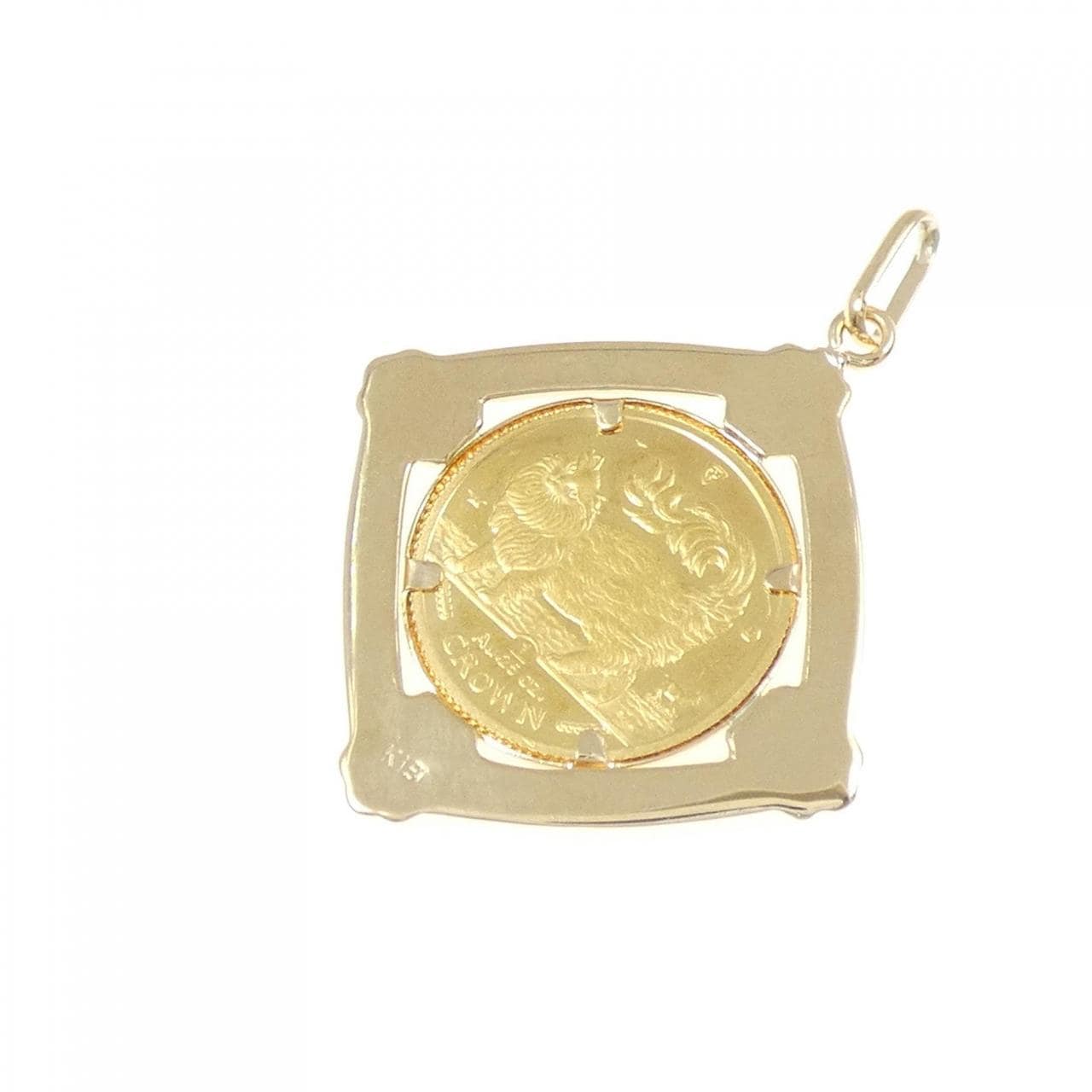 K18YG(枠) コイン ペンダント