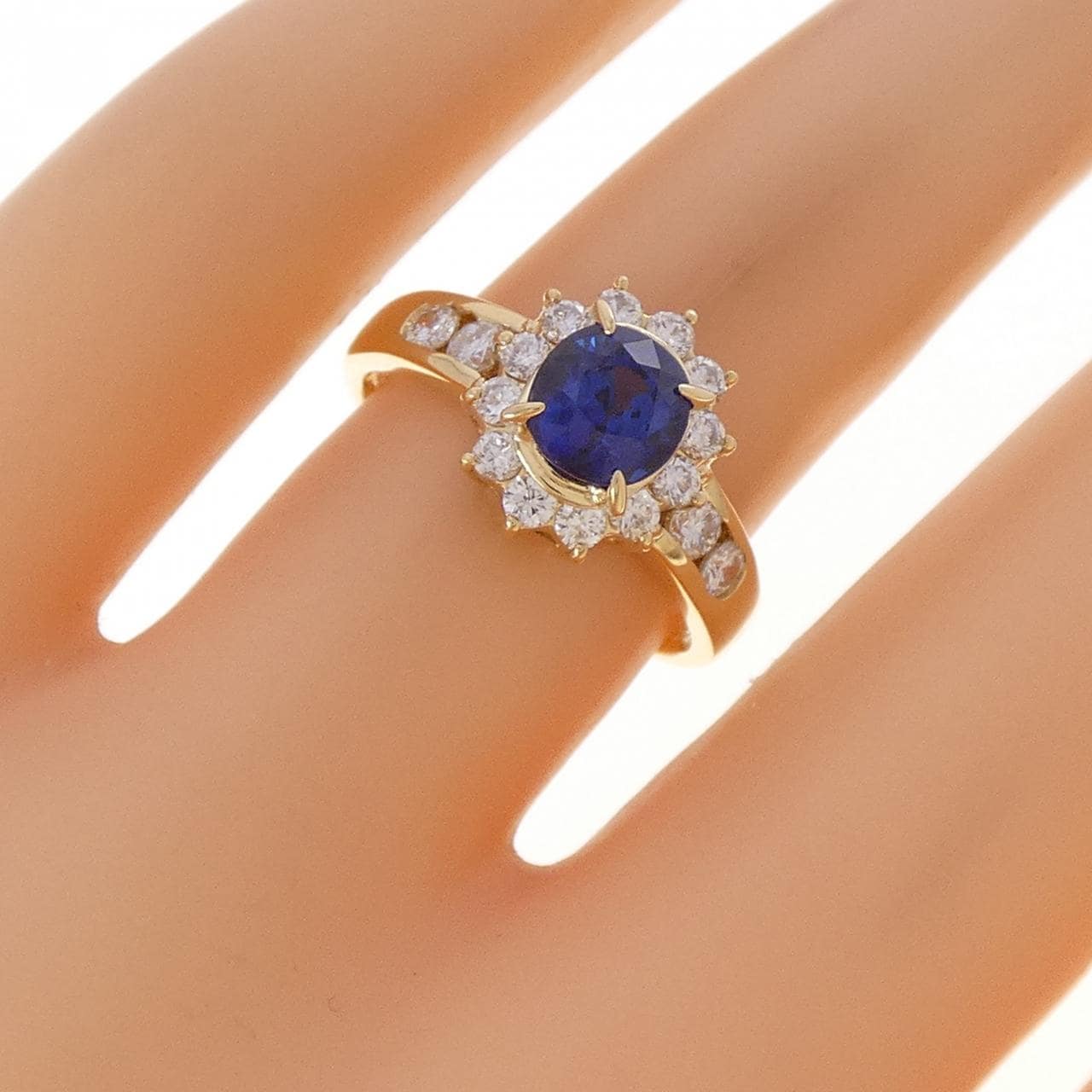 K18YG サファイヤ リング 1.164CT
