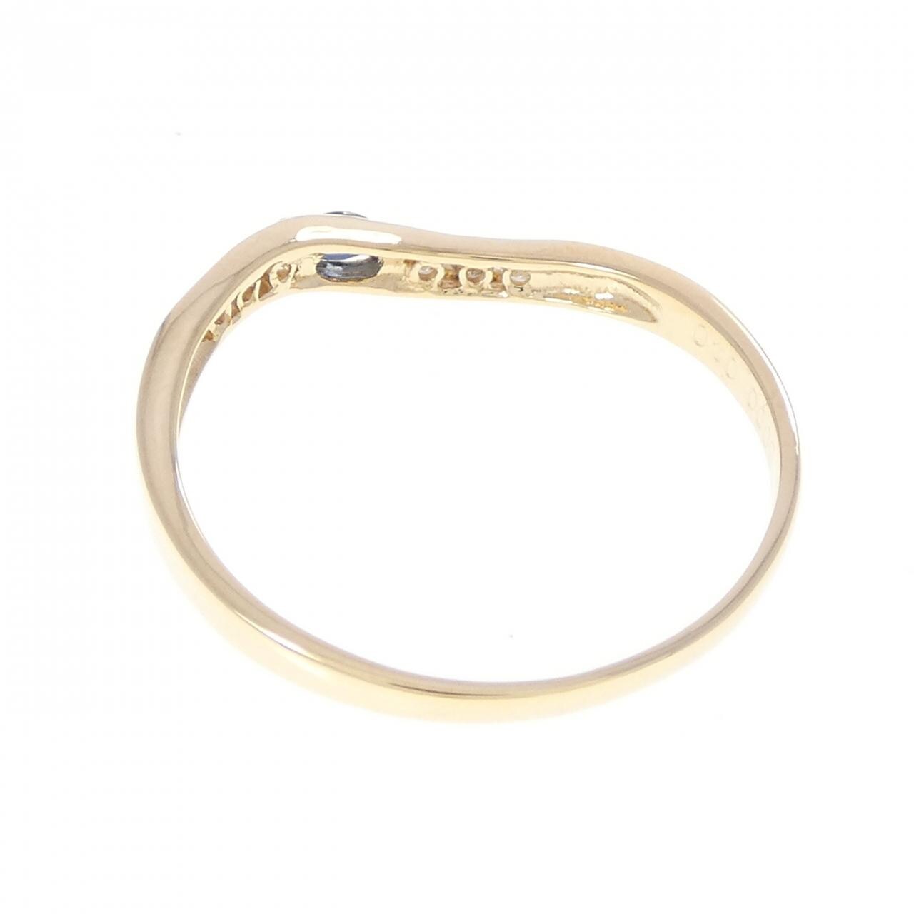 K18YG サファイヤ リング 0.10CT