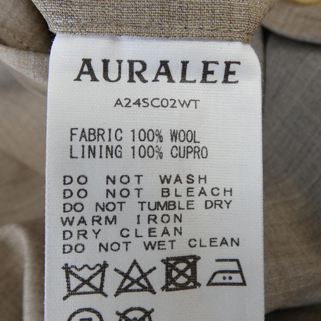 オーラリー AURALEE A24SC02WT コート