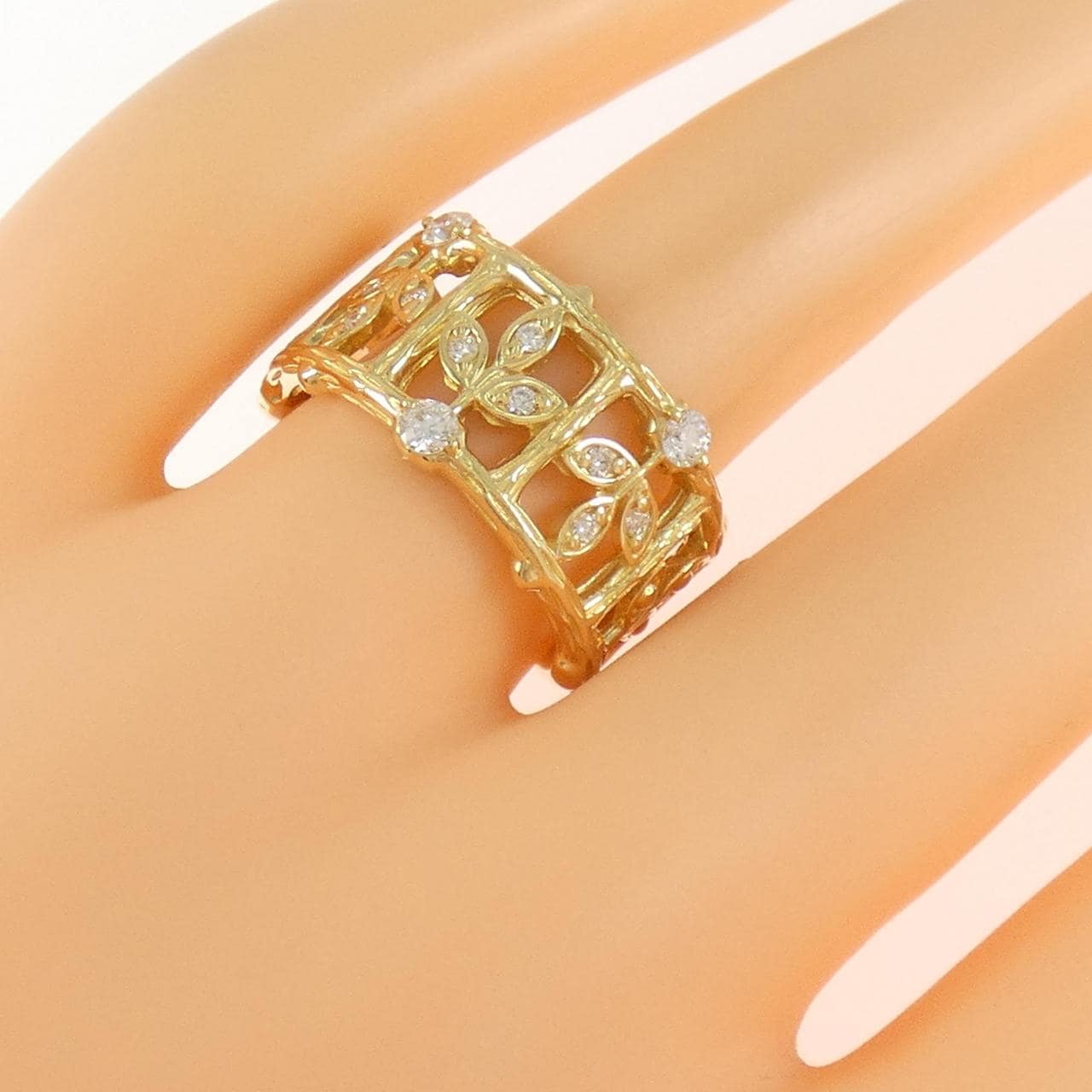 K18YG ダイヤモンド リング 0.178CT