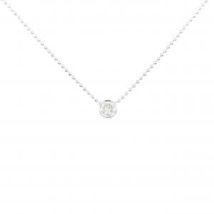 PT850/K18WG ソリティア ダイヤモンド ネックレス 0.21CT