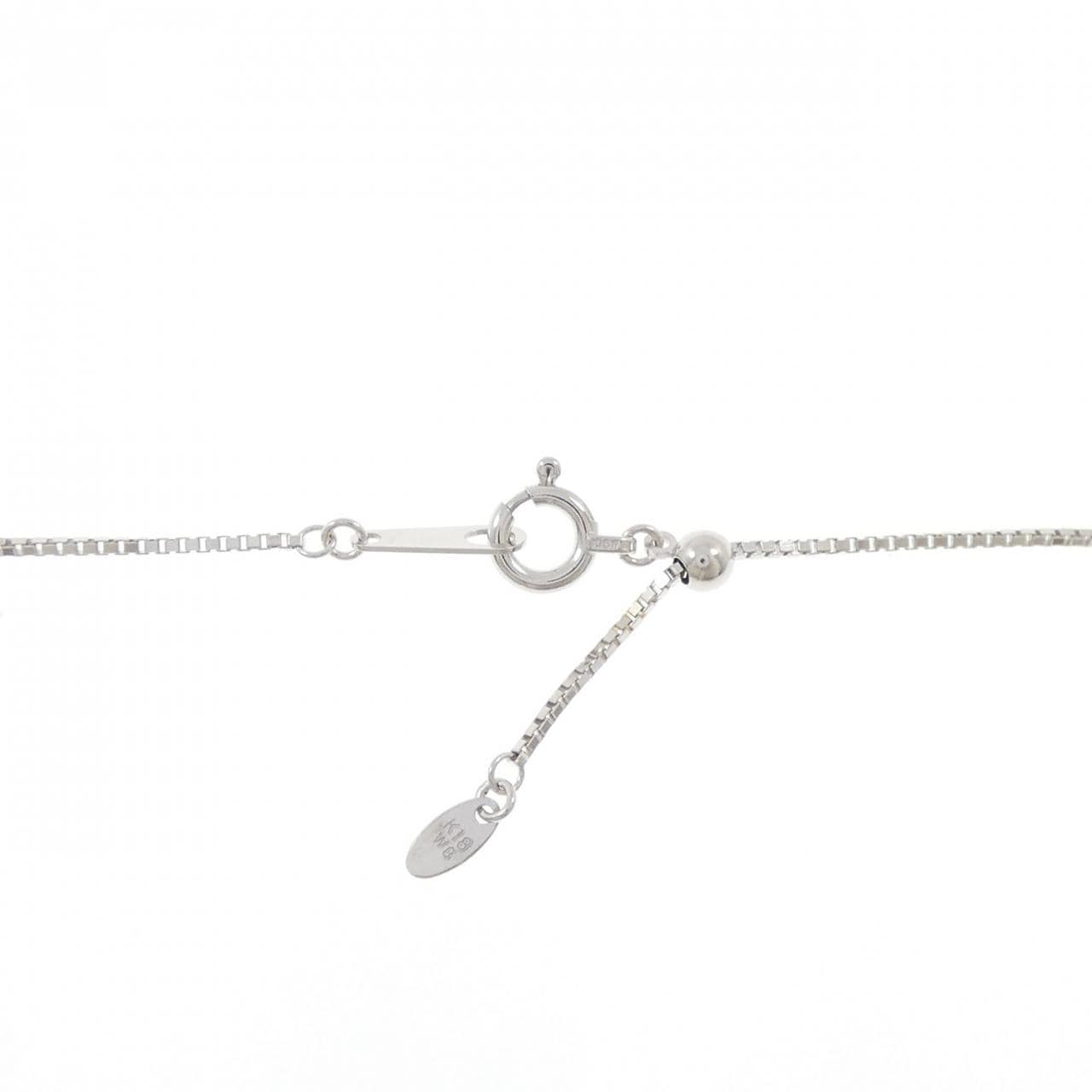 K18WG ダイヤモンド ネックレス 0.35CT