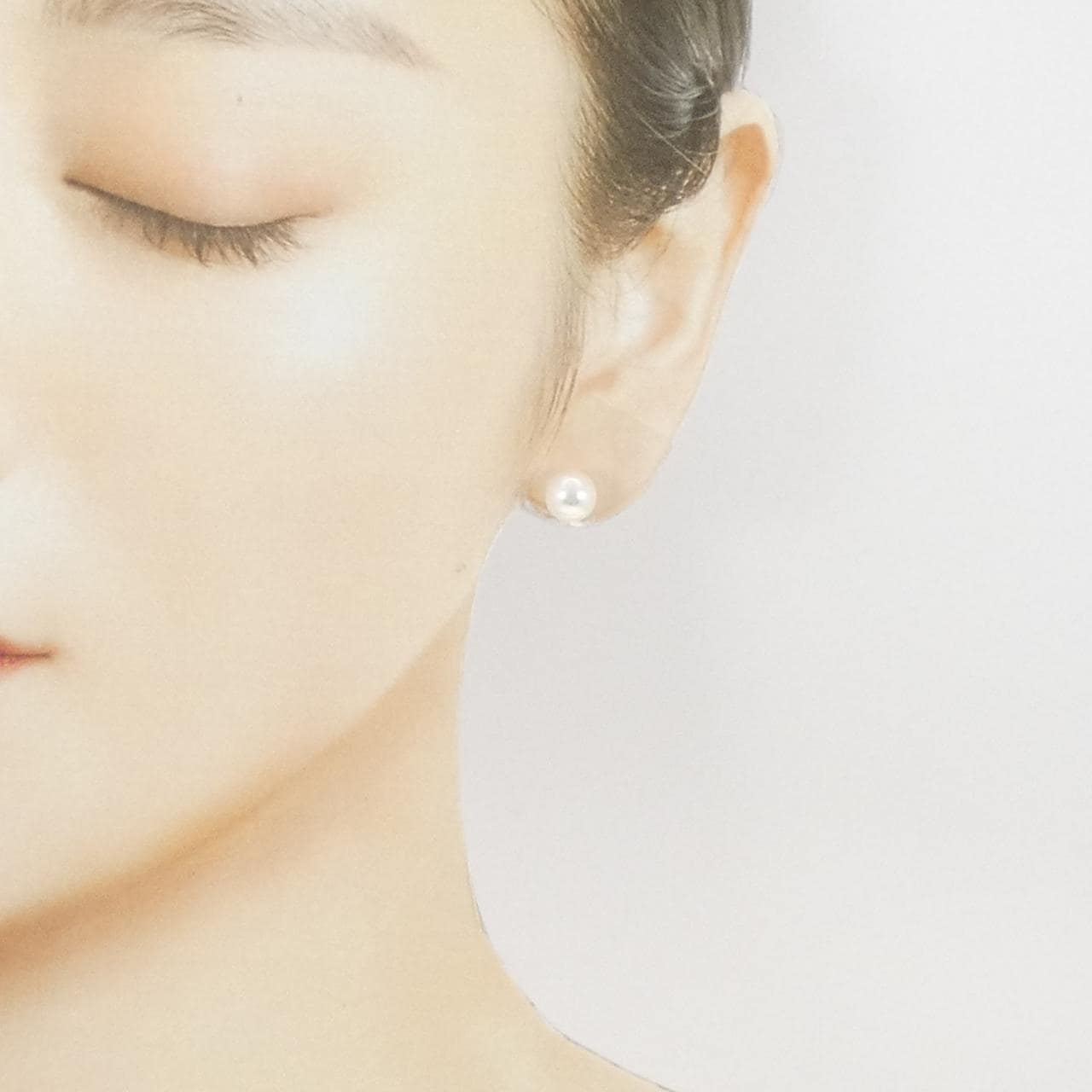 K14WG アコヤパール ピアス 7.6mm