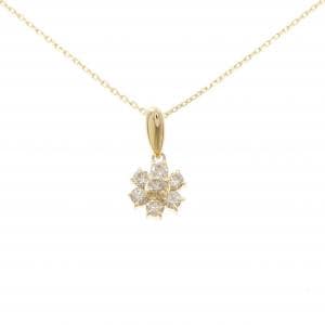 K18YG フラワー ダイヤモンド ネックレス 0.50CT