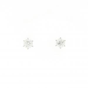【リメイク】PT900/ST ダイヤモンド ピアス 0.301CT 0.326CT E SI1 VG-GOOD
