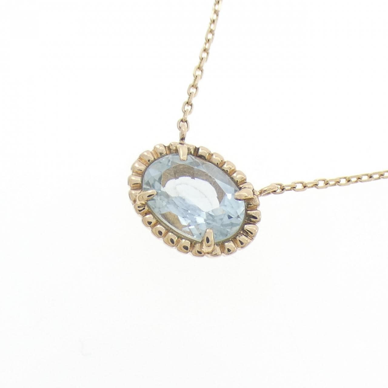 K10YG アクアマリン ネックレス