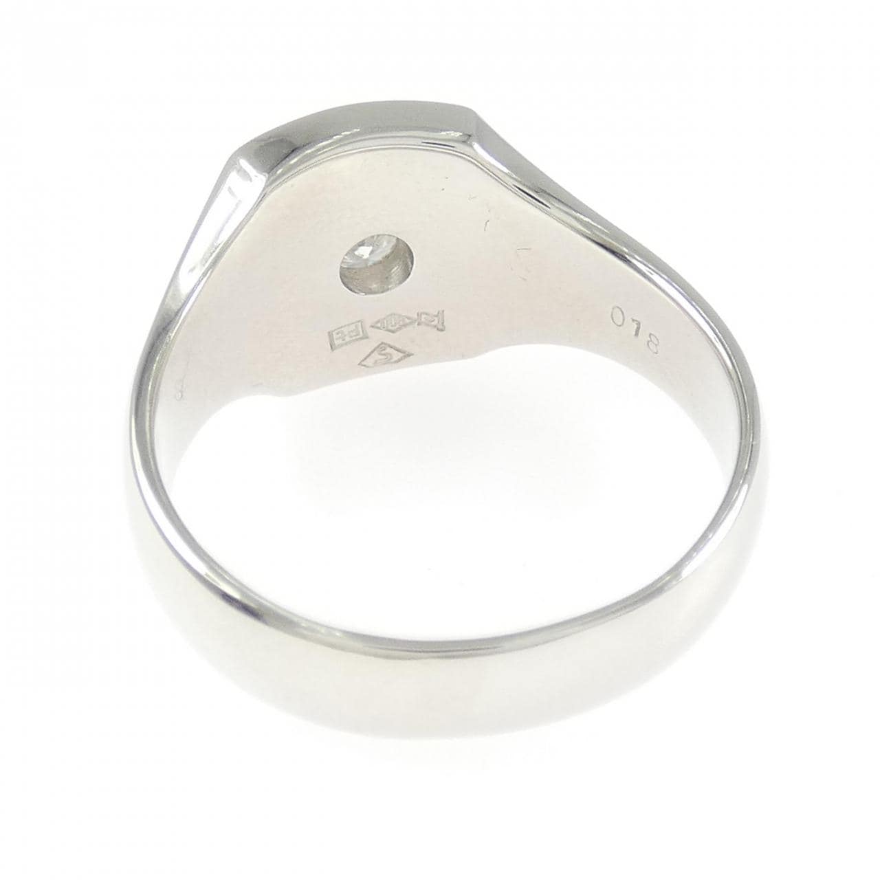 PT900 印台 ダイヤモンド リング 0.18CT