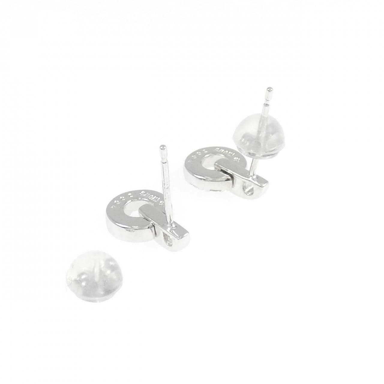 K18WG ダイヤモンド ピアス 0.08CT