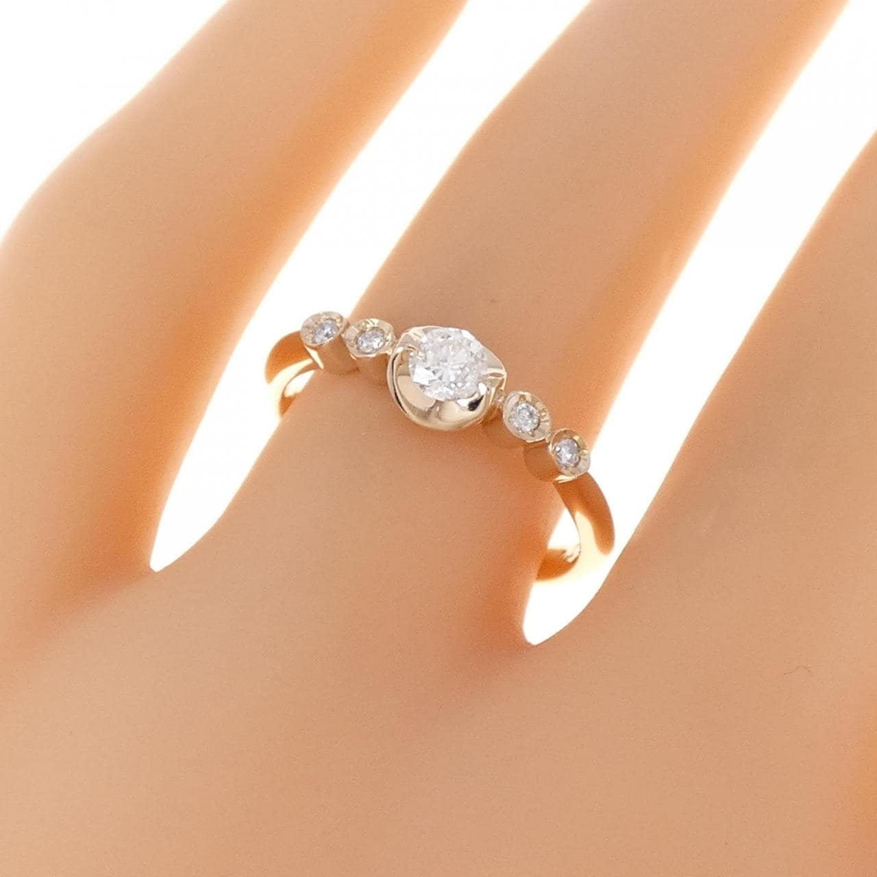 シルバーピーチ K18PGダイヤモンドリング 0,2CT | www.pichlingerhof.at