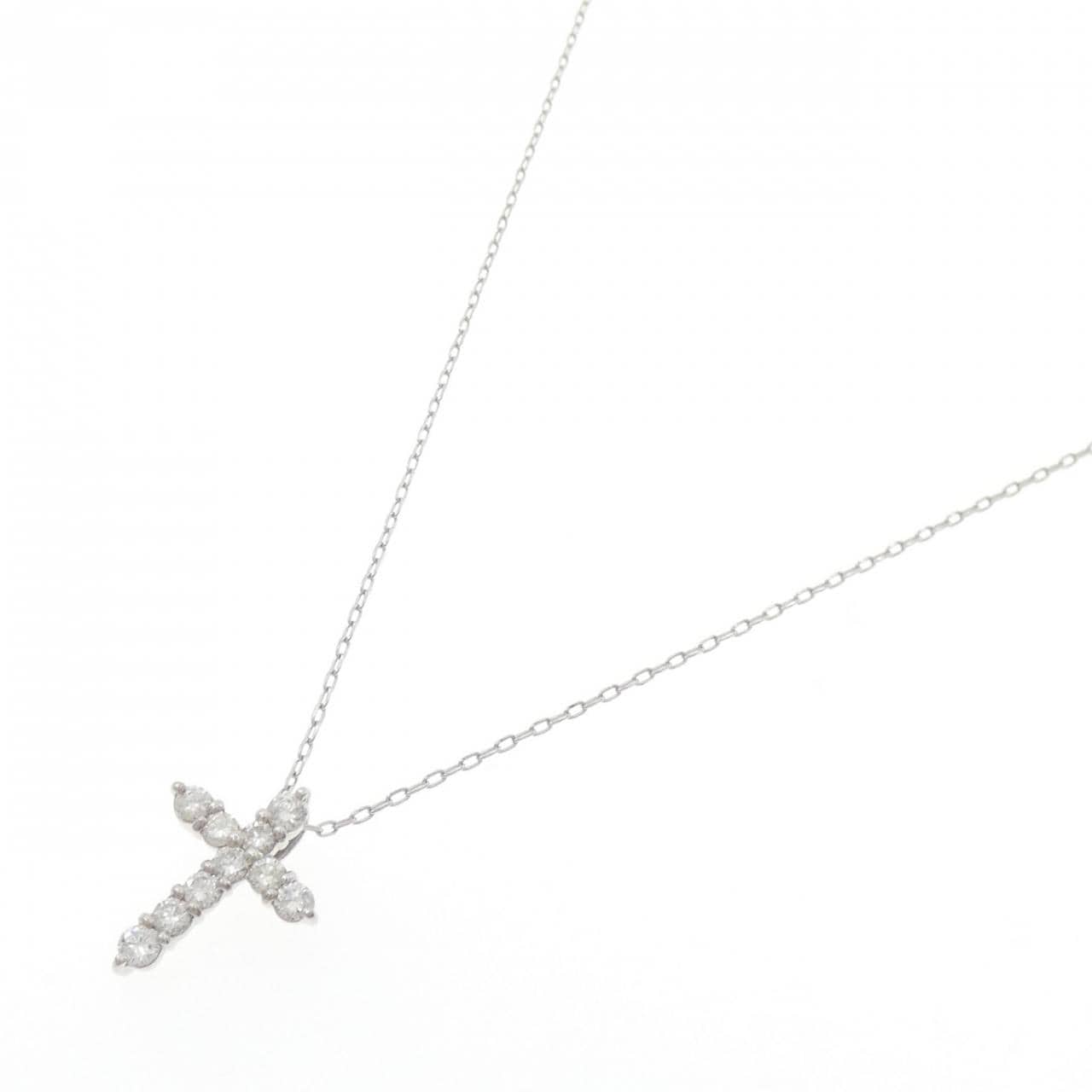 PT900/PT850 クロス ダイヤモンド ネックレス 0.5CT