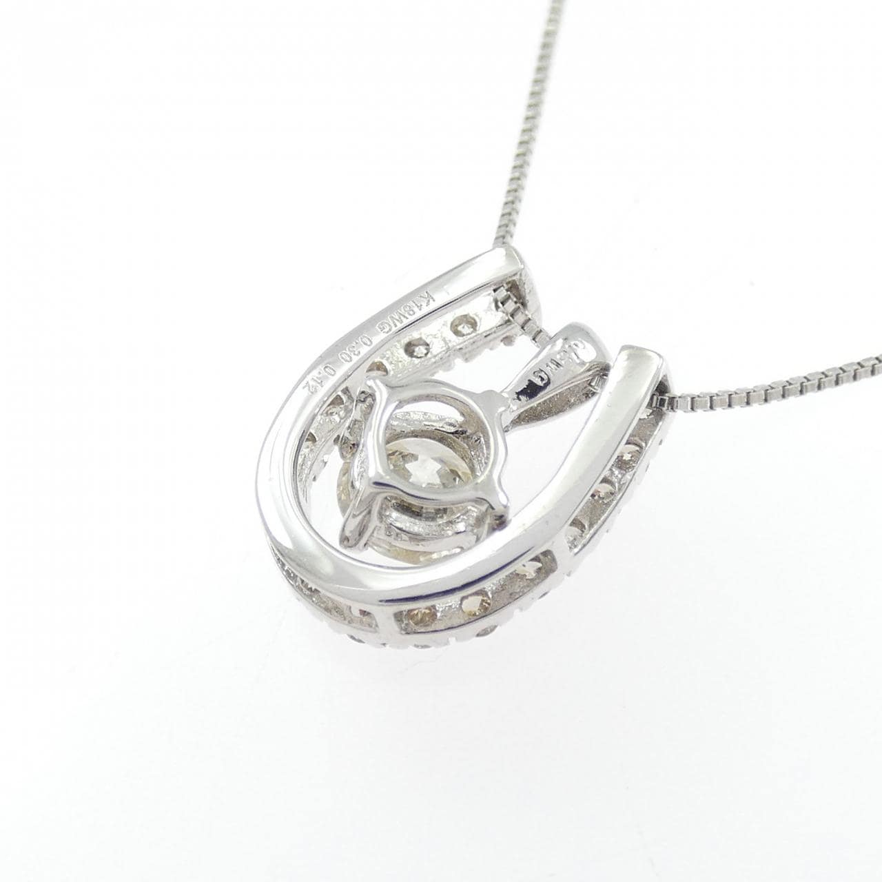 K18WG ダイヤモンド ネックレス 0.30CT