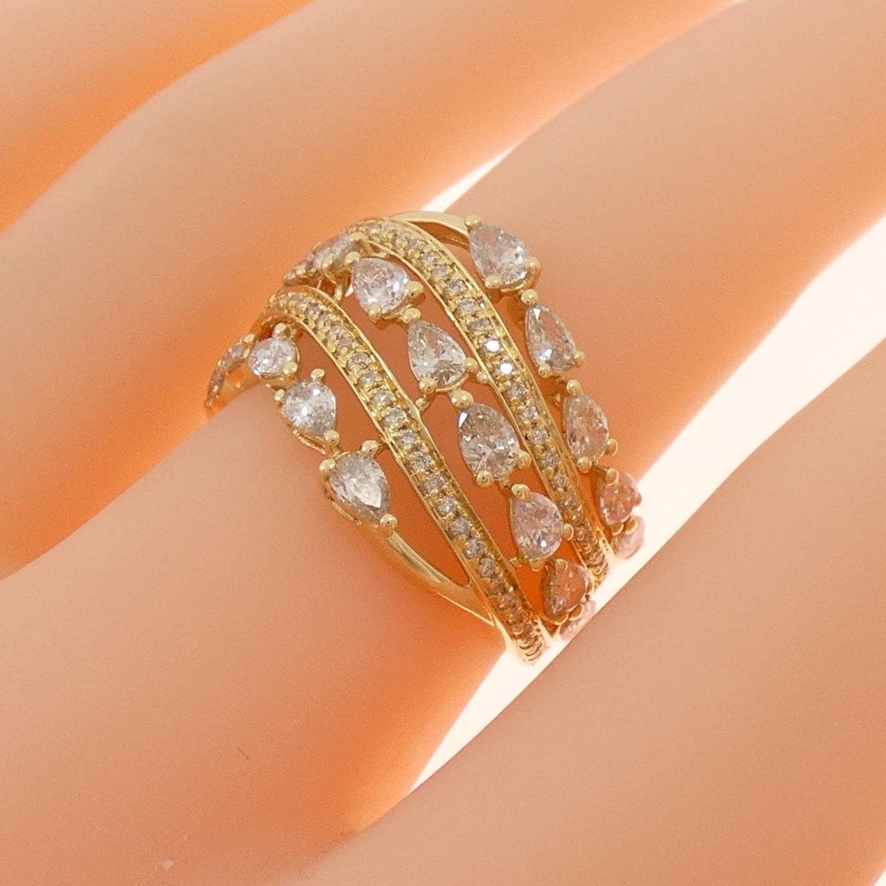 K18YG ダイヤモンド リング 1.50CT