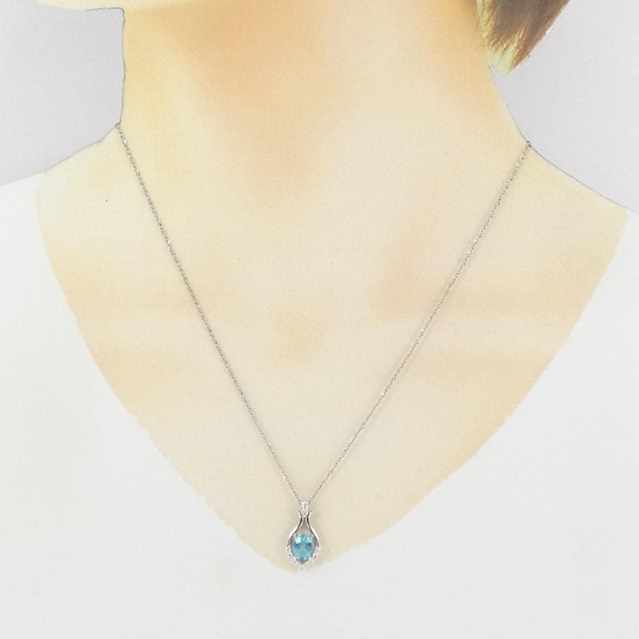 PT950/PT850 アパタイト ネックレス 0.990CT