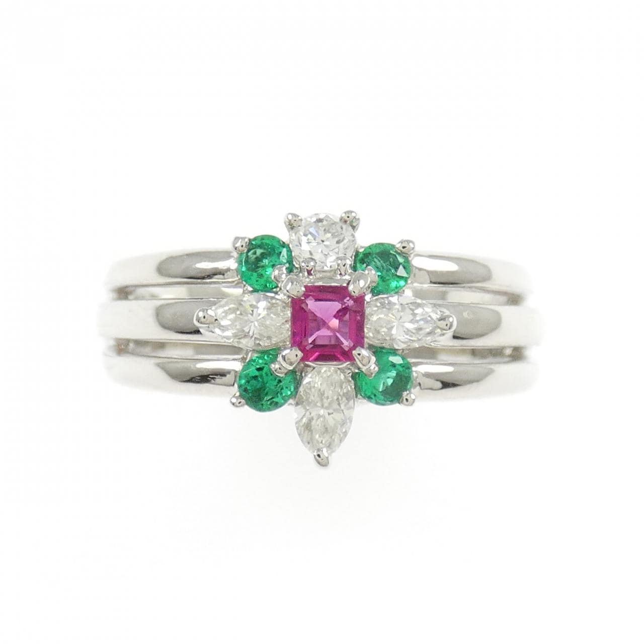 PT900 レッドベリル リング 0.10CT