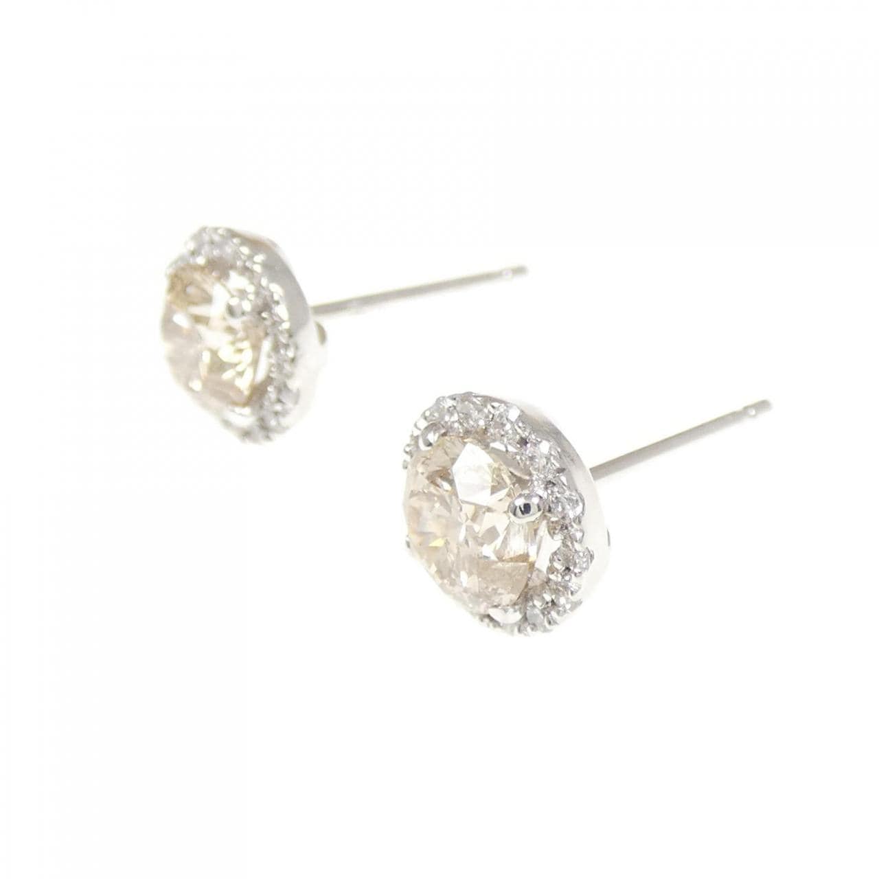 PT900 ダイヤモンド ピアス 1.00CT