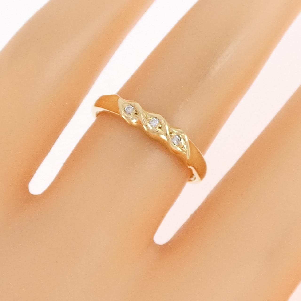 K18YG ダイヤモンド リング 0.03CT