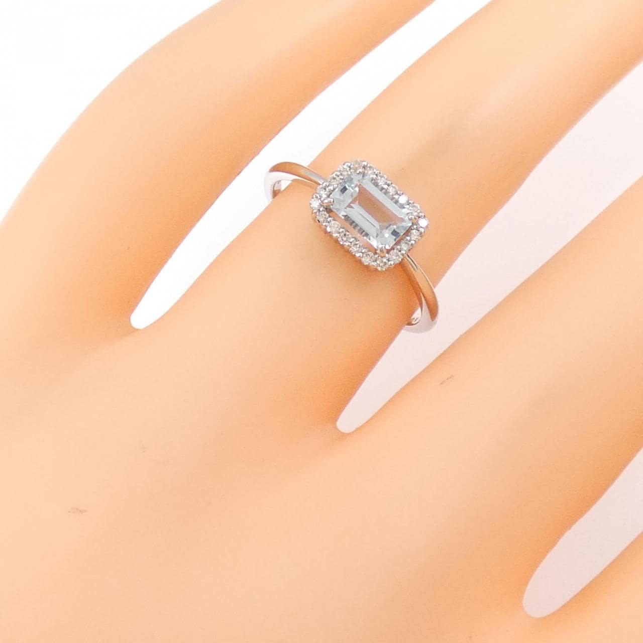 [新品] PT海蓝宝戒指 0.48CT