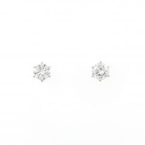 【リメイク】PT900/ST ダイヤモンド ピアス 0.306CT 0.319CT D-E VS2 VG-Good