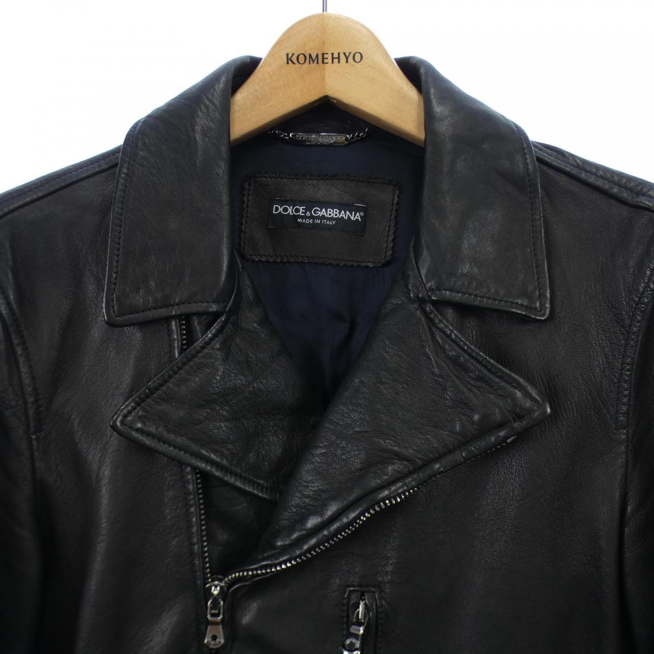ドルチェアンドガッバーナ DOLCE&GABBANA レザーライダースジャケット