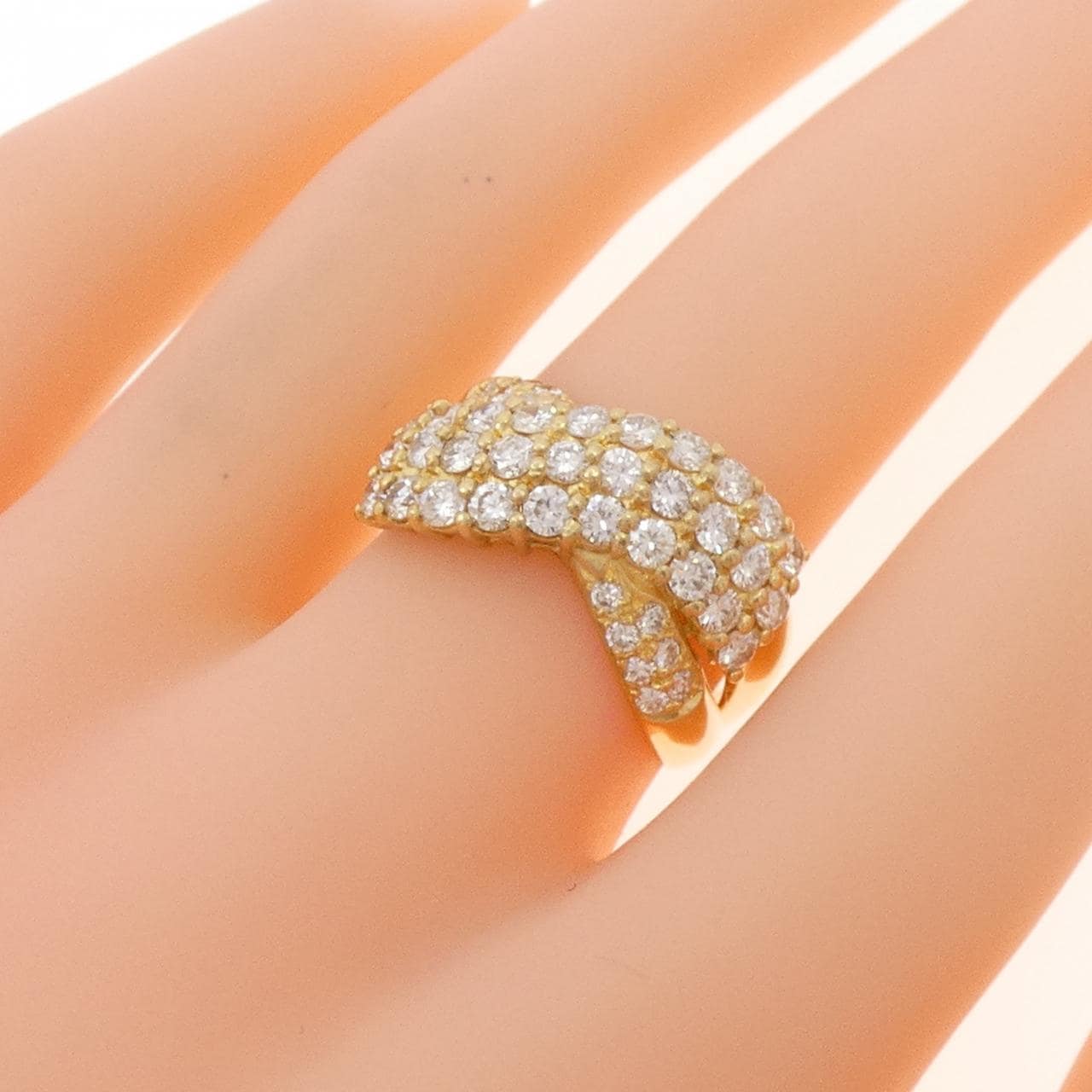 K18YG ダイヤモンド リング 1.63CT