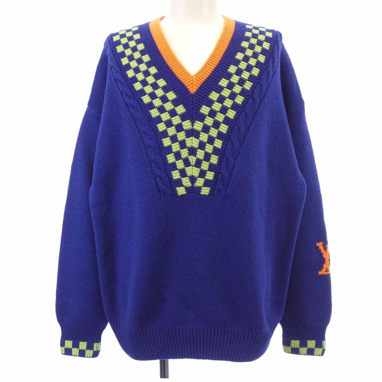 ルイヴィトン LOUIS VUITTON ダミエジャカードVネック HKN61WZRS ニット