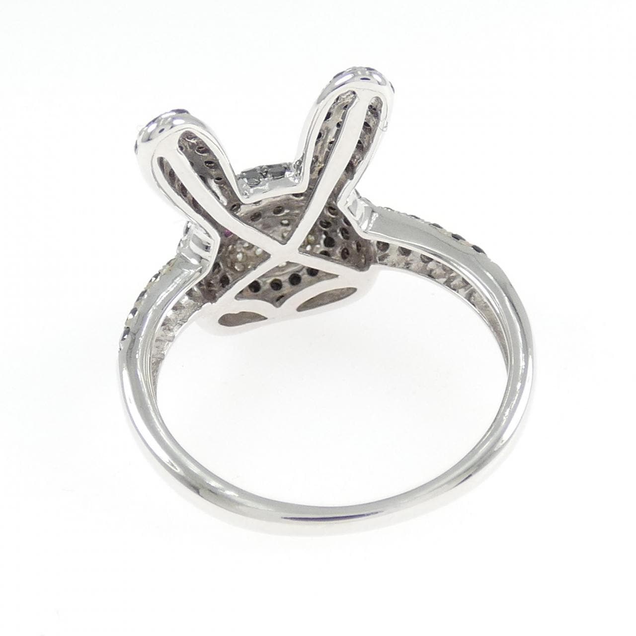 18KWG ラビット ルビー リング 0.05CT