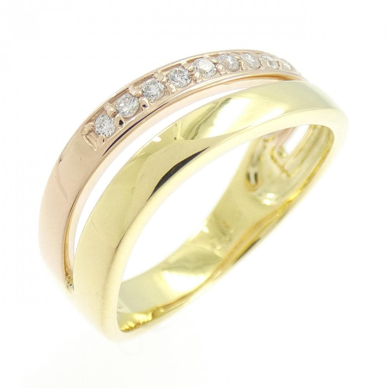 K18YG/K18PG ダイヤモンド リング 0.10CT