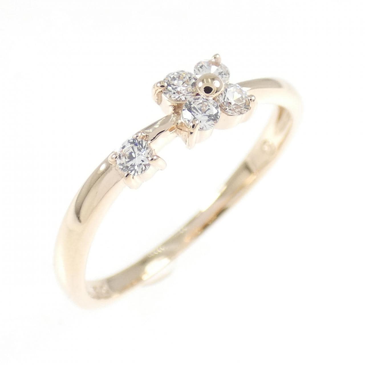 K10PG フラワー キュービック リング